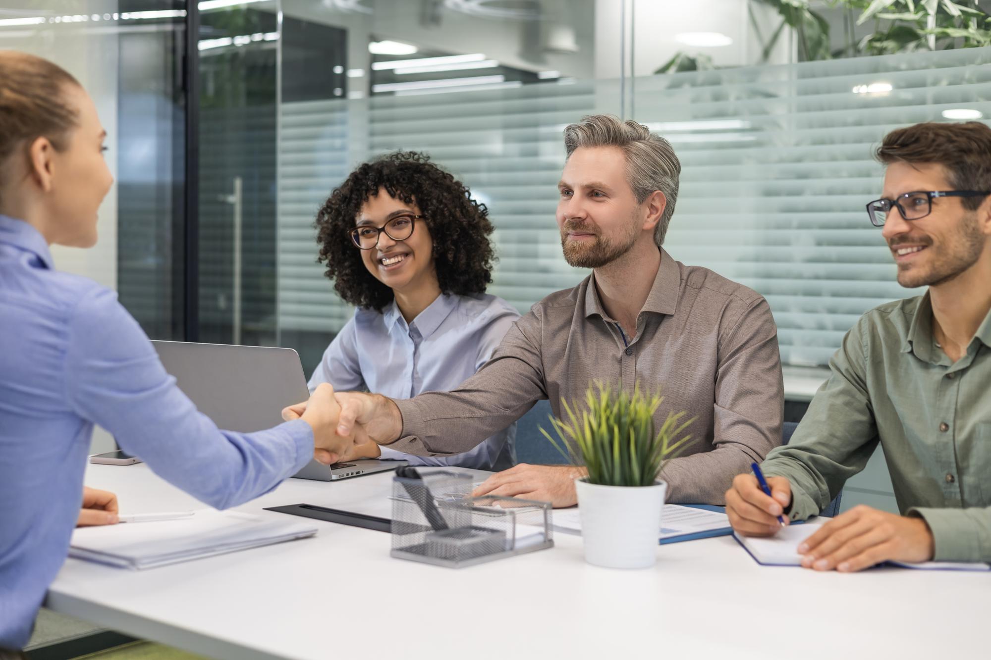 meeting between consultant and client