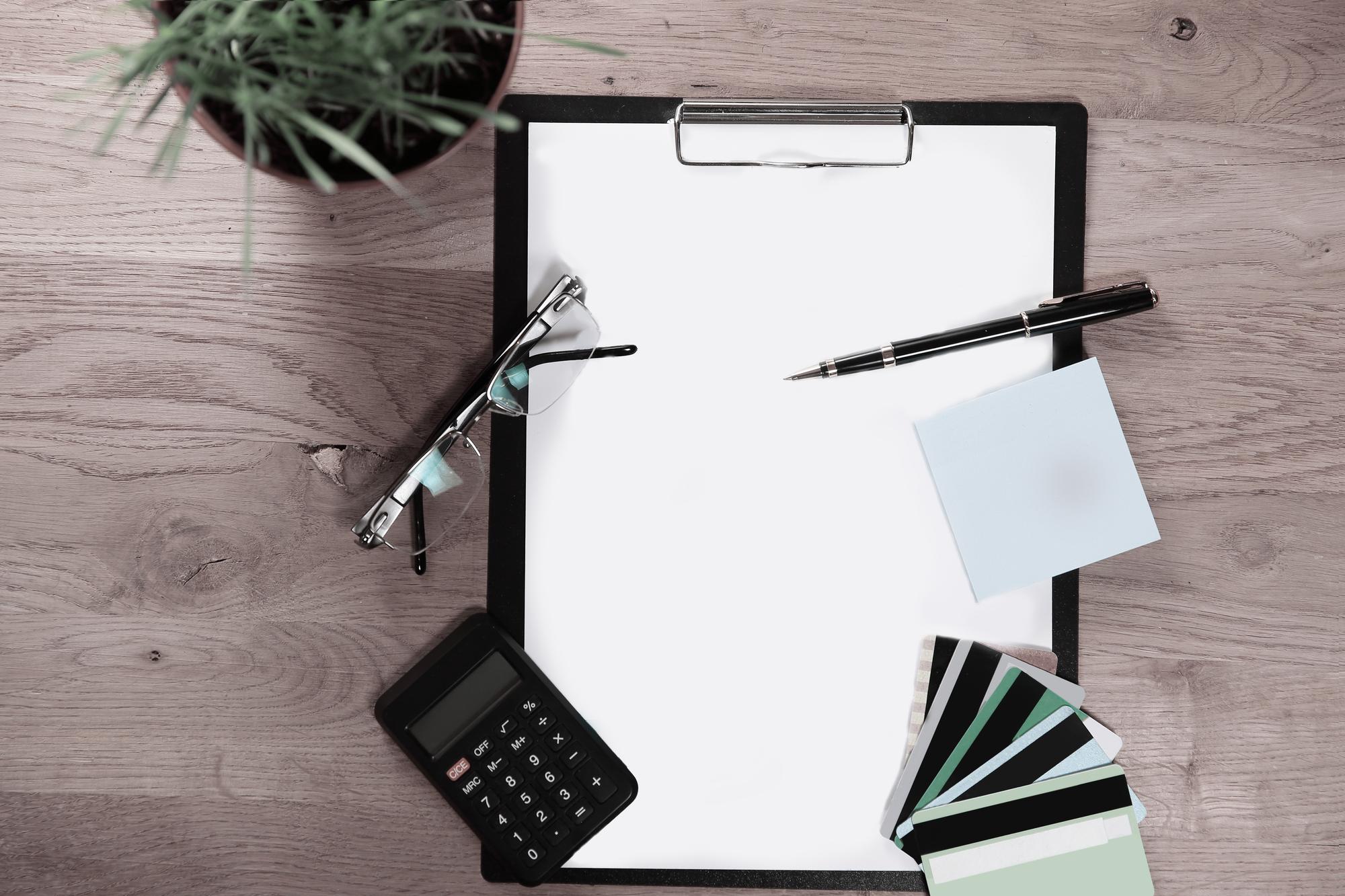 pricing overview document on desk